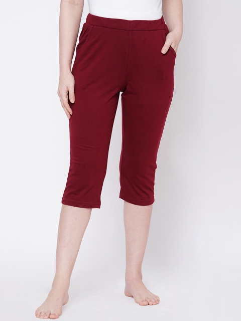 

Sweet Dreams Women Maroon Solid Lounge Capris