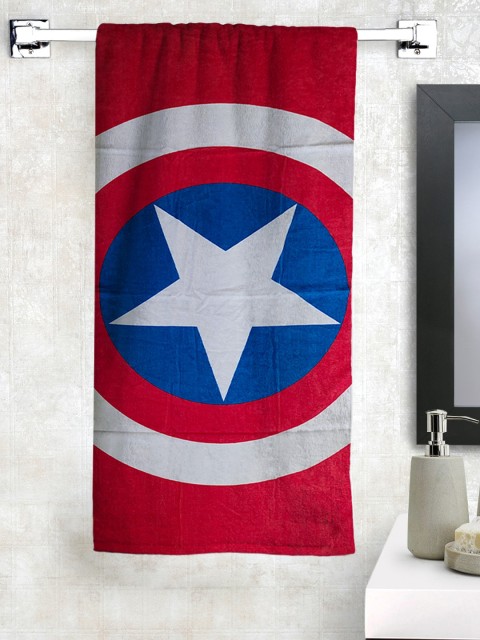 

Marvel Athom Trendz Red & Grey Printed 300 GSM Bath Towel