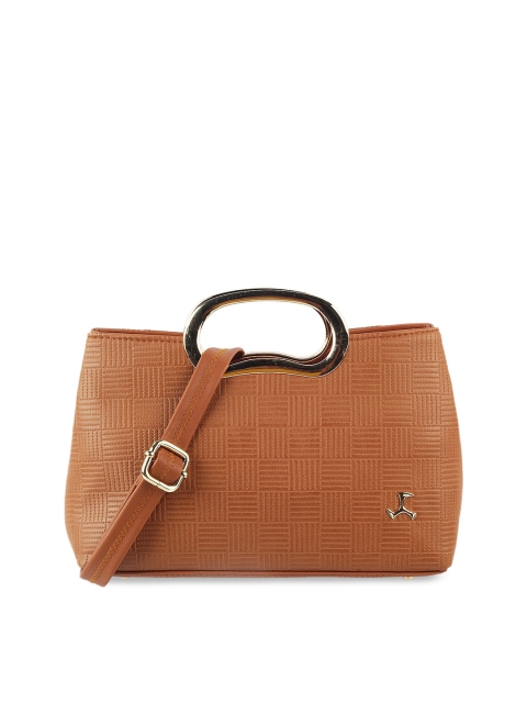 

Mochi Tan Brown Textured Handheld Bag