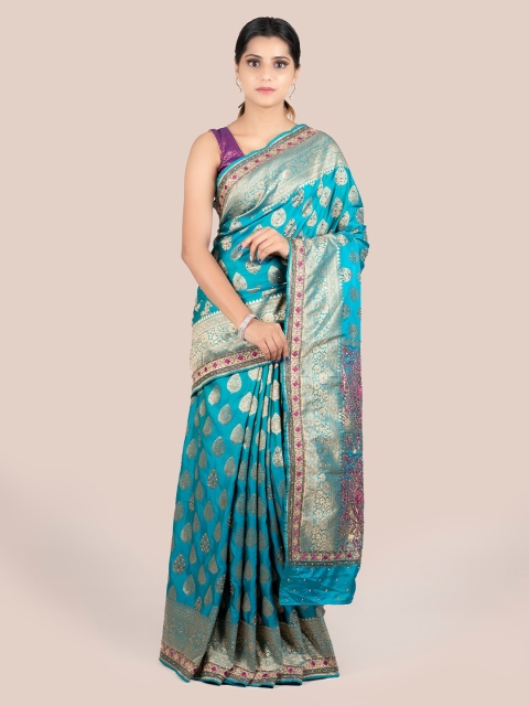 

Pothys Blue Woven Design Saree