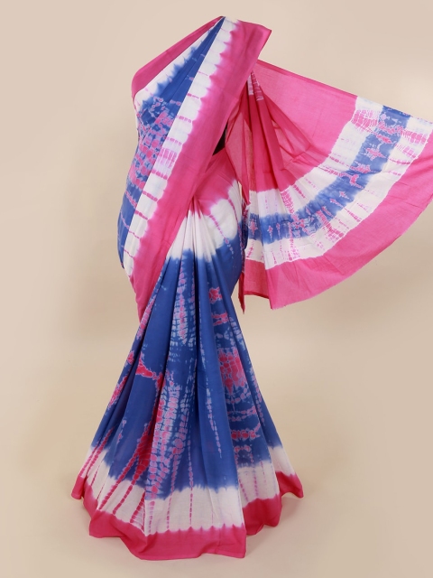 

Pothys Blue & Pink Pure Cotton Dyed Saree