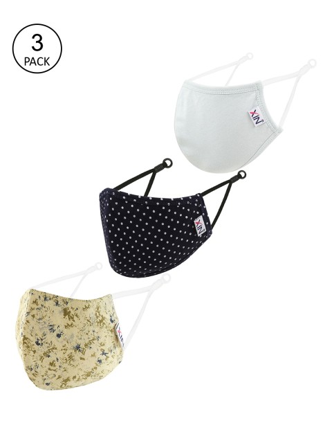 

XIN Pack Of 3 Assorted 2-Ply Reusable Cloth Masks