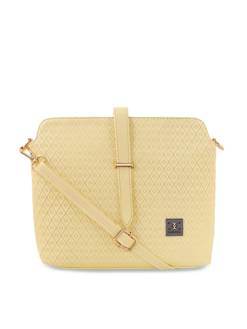 

ESBEDA Yellow Textured Sling Bag