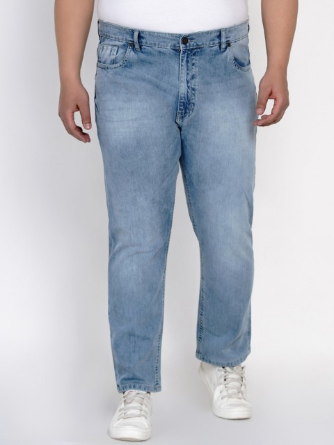 

John Pride Men Blue Relaxed Fit Mid-Rise Clean Look Stretchable Jeans