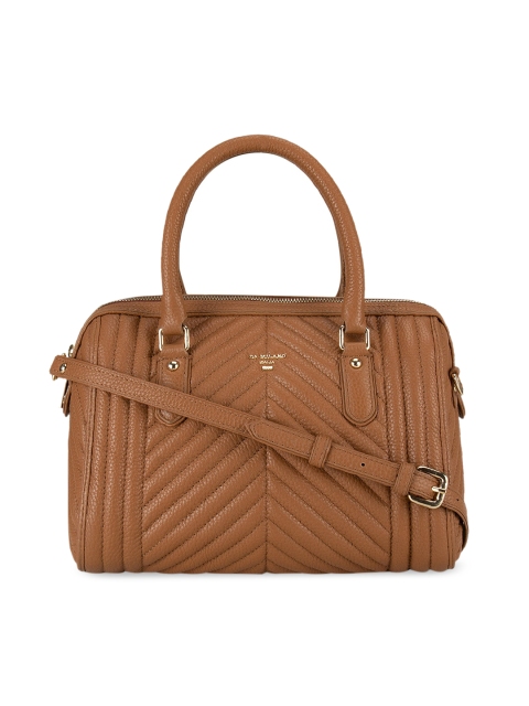 

Da Milano Brown Textured Leather Handheld Bag