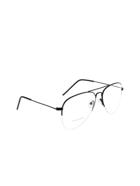 

Clark N Palmer Women Black Solid Half Rim Aviator Frames CNP-Z004-C1