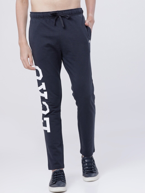 

Ecko Unltd Men Navy Blue & White Solid Slim-Fit Track Pants