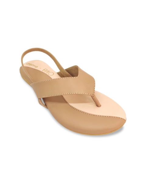 

PAIO Women Peach-Coloured Colourblocked Open Toe Flats