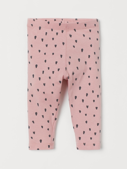 

H&M Girls Pink & Black Printed Leggings