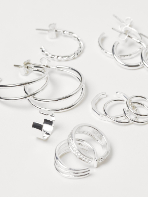 

H&M Silver Earrings and Ear Cuffs