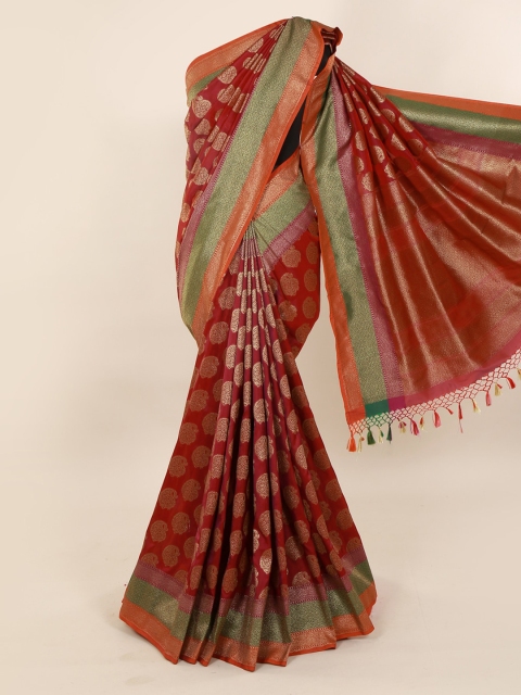 

Pothys Red Pure Silk Zari Woven Design Banarasi Saree