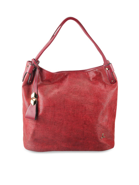 

Mochi Red Solid Hobo Bag