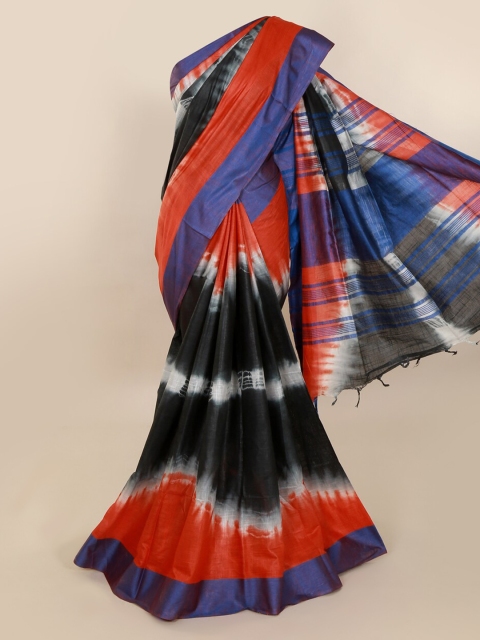

Pothys Multicoloured Dyed Linen Blend Saree, Multi