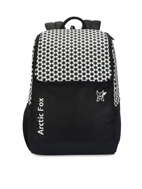 

Arctic Fox Unisex Black Graphic Applique Backpack
