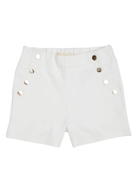 

VITAMINS Girls White Solid Regular Fit Regular Shorts