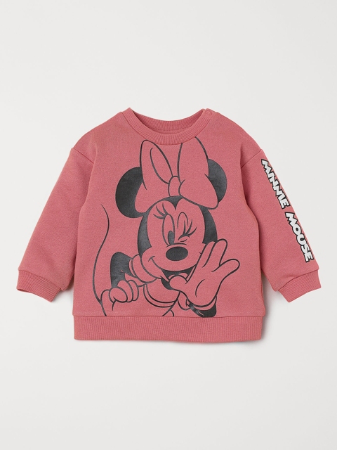 

H&M Girls Pink Printed Sweatshirt