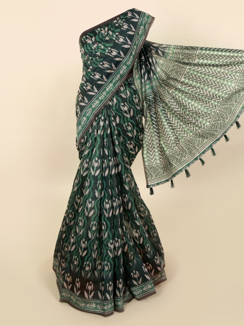 

Pothys Green Woven Design Cotton Blend Saree