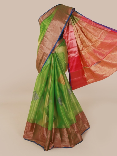 

Pothys Green Woven Design Tissue Saree