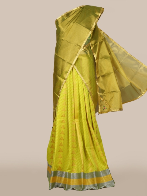 

Pothys Green Solid Tissue Half Saree