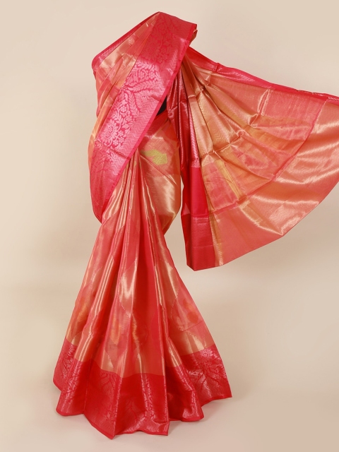 

Pothys Pink Woven Design Tissue Saree