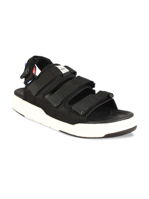 

Vento Men Black Solid Sports Sandals