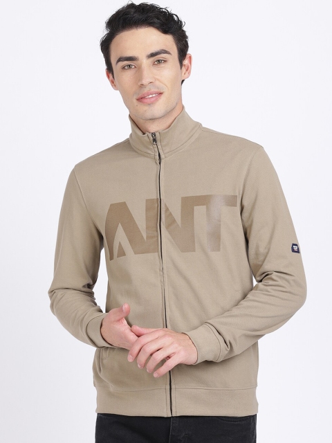 

ANTHEM Men Beige Printed Sweatshirt
