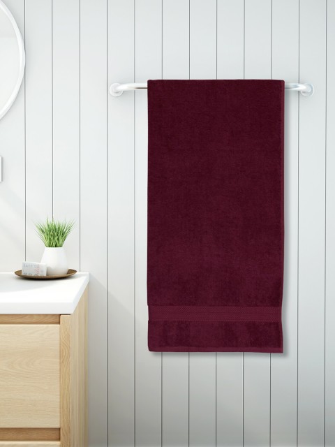 

SPACES Unisex Magenta Pink Solid 450 GSM Bath Towel