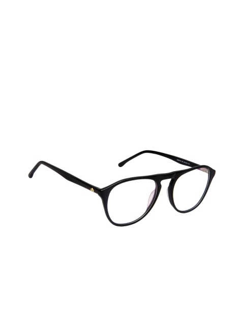 

David Blake Unisex Black Solid Full Rim Round Frames