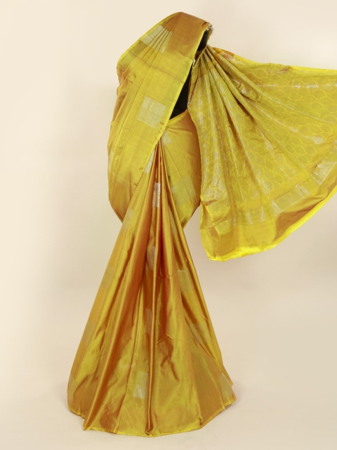 

Pothys Yellow Silk Cotton Woven Design Banarasi Saree