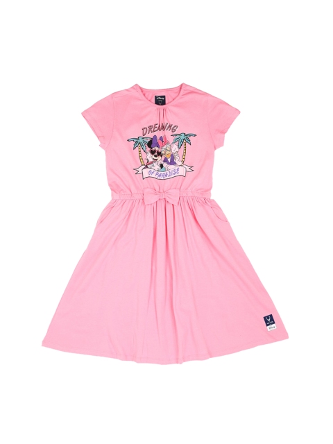 

Allen Solly Girls Pink Printed Fit and Flare Dress