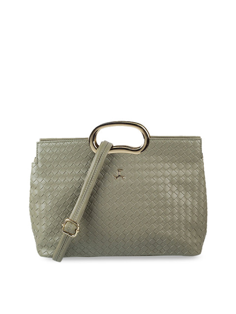 

Mochi Green Self Design Handheld Bag