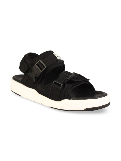 

Vento Men Black & White Solid Sports Sandals