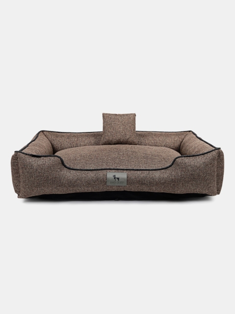

Heads Up For Tails Coffee-Brown Solid HUFT Nap Now Lounger Dog Bed
