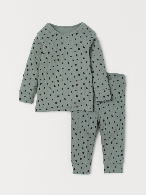 

H&M Kids 2-Piece Cotton Set, Green