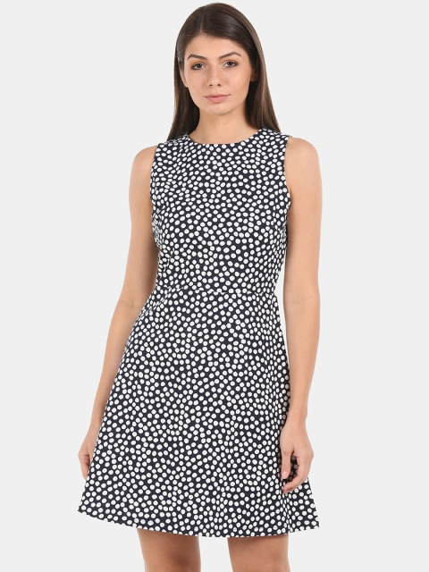 

GAP Women Navy Blue Printed A-Line Dress