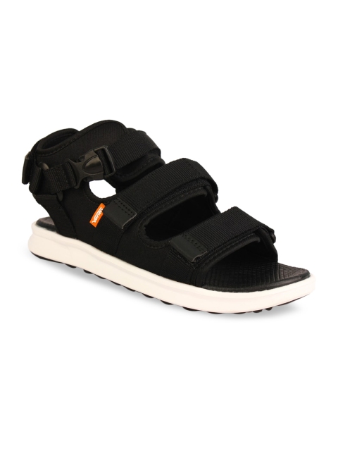 

Vento Men Black & White Solid Sports Sandals