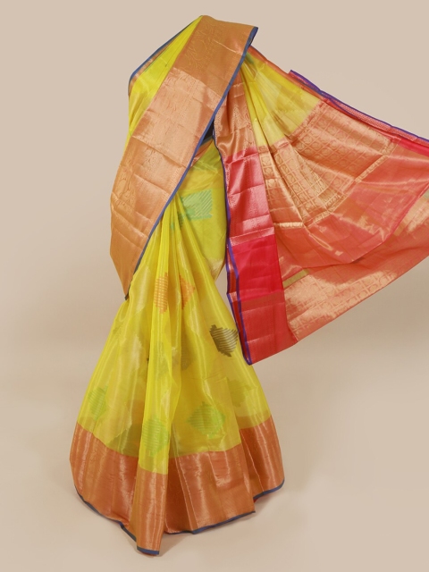 

Pothys Yellow Woven Design Tissue Saree