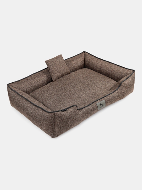 

Heads Up For Tails Coffee Brown Solid Nap Now Lounger Dog Bed