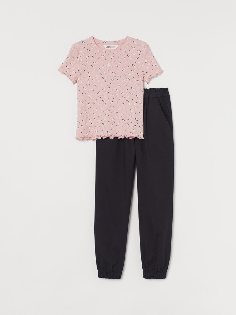 

H&M Girls 2-Piece Cotton Set, Pink