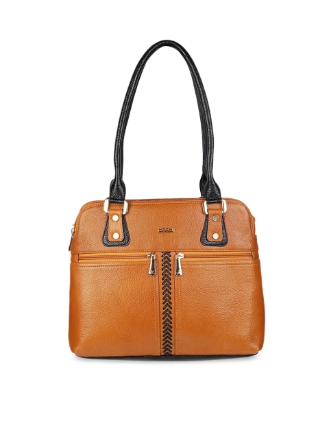 

Mochi Tan Brown Solid Leather Shoulder Bag