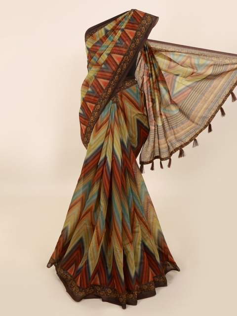 

Pothys Multicoloured Printed Cotton Blend Saree, Multi