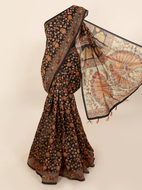 

Pothys Black Printed Cotton Blend Saree