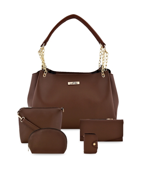 

LaFille Brown Solid Shoulder Bag