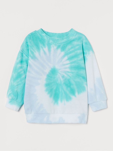 

H&M Boys Turquoise Blue Batik-Patterned Sweatshirt