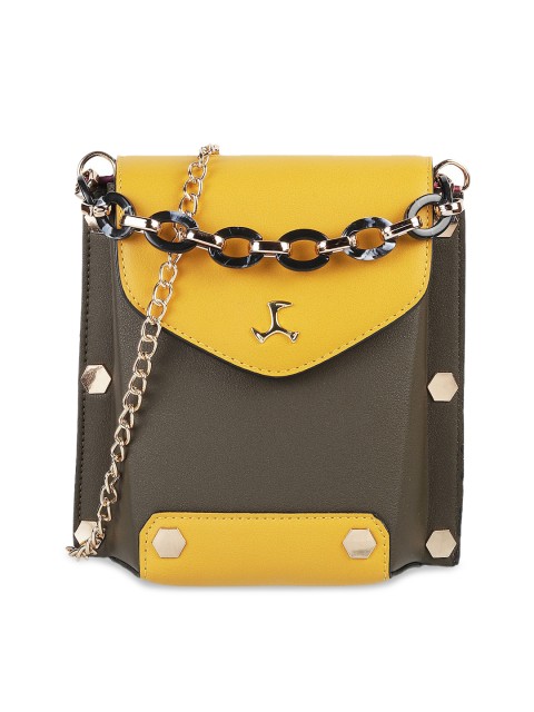

Mochi Green Colourblocked Sling Bag