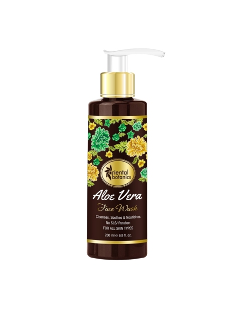 

Oriental Botanics Unisex Aloe Vera Face Wash 200ml, Brown