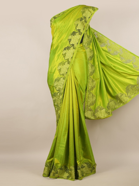 

Pothys Green Solid Art Silk Saree