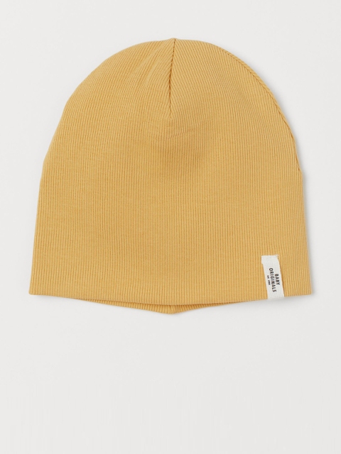 

H&M Unisex Yellow Ribbed jersey hat