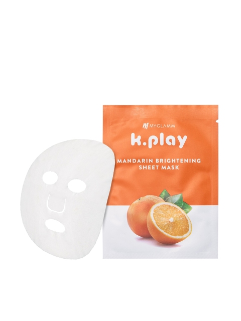 

MyGlamm Unisex K.Play Mandarin Brightening Sheet Mask, Off white