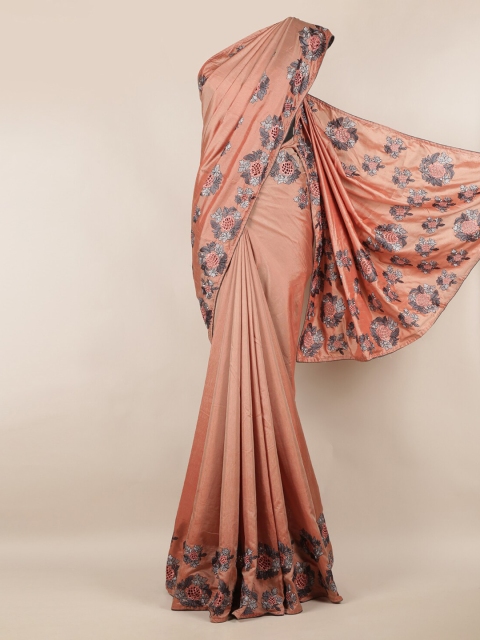 

Pothys Pink Printed Art Silk Saree